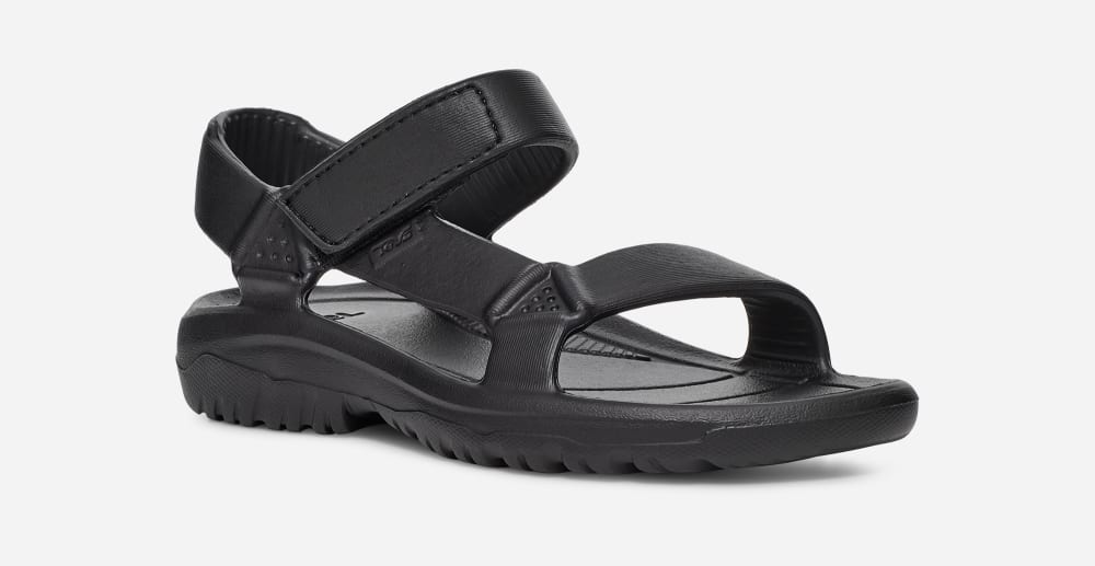 Black / Black Teva Hurricane Drift Kids' Sandals | Ireland-0943