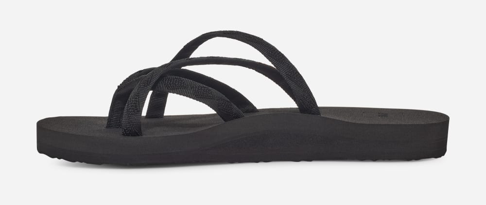 Black Black Teva Olowahu Women's Flip Flops | Ireland-3012