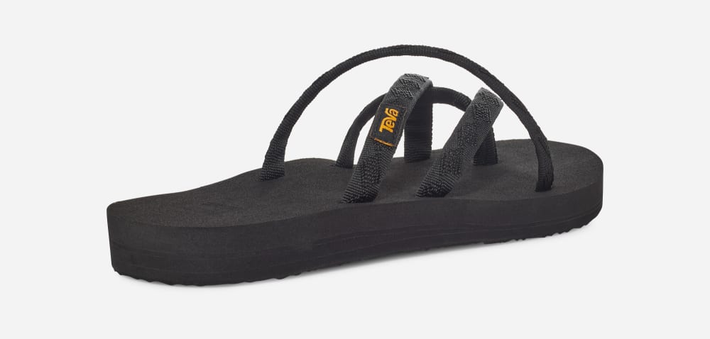 Black Black Teva Olowahu Women's Flip Flops | Ireland-3012