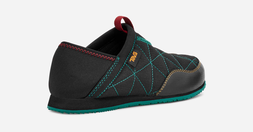 Black / Green Teva ReEMBER Kids' Slip Ons | Ireland-9518