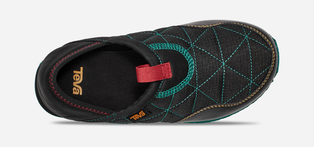 Black / Green Teva ReEMBER Kids' Slip Ons | Ireland-9518