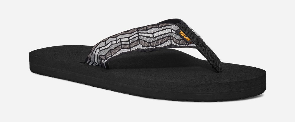 Black / Grey Teva Mush II Men's Flip Flops | Ireland-1463