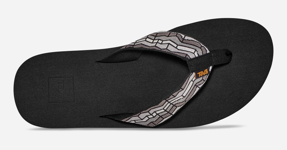 Black / Grey Teva Mush II Men's Flip Flops | Ireland-1463