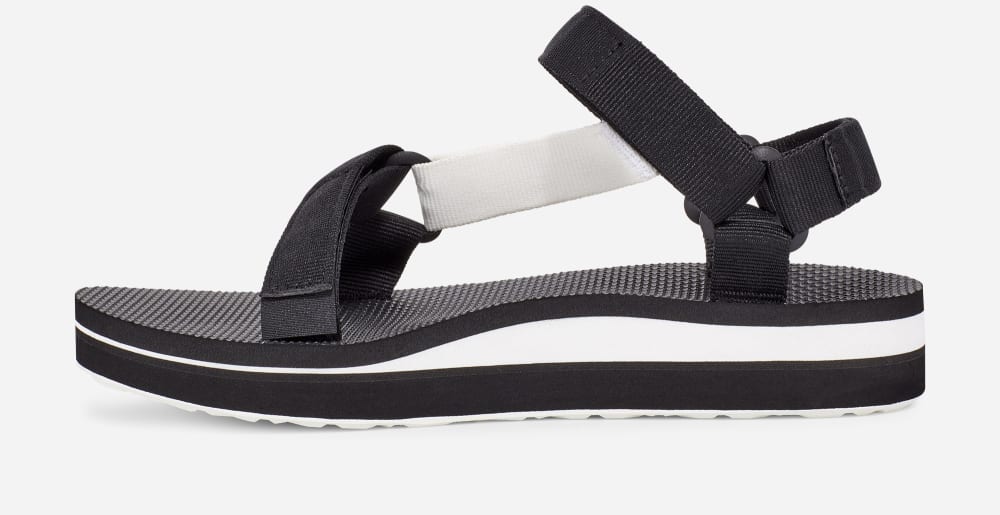 Black / Light White Teva Midform Universal Men's Platform Sandals | Ireland-9162