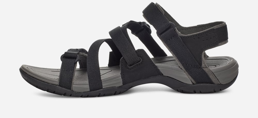 Black Teva Ascona Sport WEB Women's Sandals | Ireland-6490