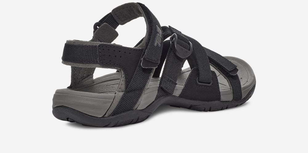 Black Teva Ascona Sport WEB Women's Sandals | Ireland-6490