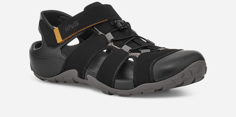 Black Teva Flintwood Men's Hiking Sandals | Ireland-5209