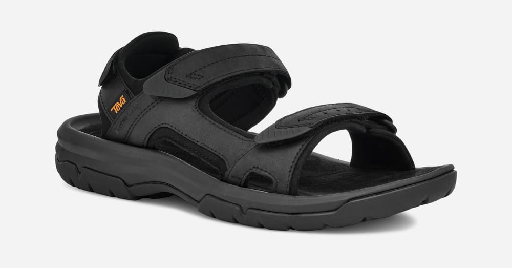 Black Teva Langdon Men's Hiking Sandals | Ireland-0739