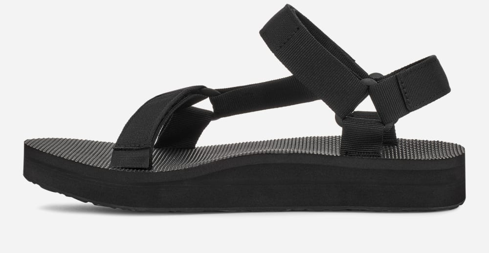 Black Teva Mid Universal Men's Platform Sandals | Ireland-4162