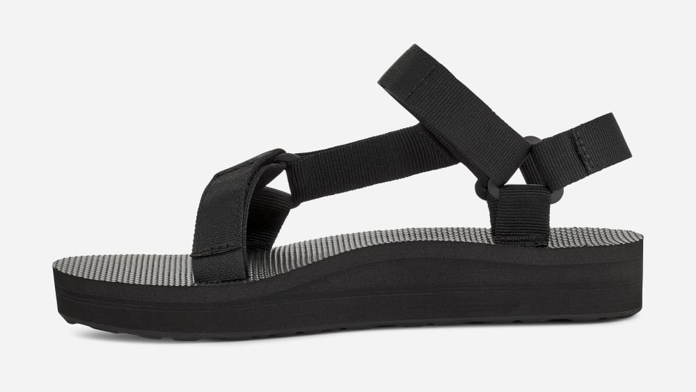 Black Teva Midform Universal Men's Platform Sandals | Ireland-3198