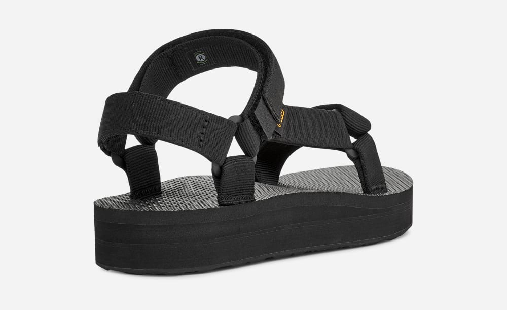 Black Teva Midform Universal Men's Platform Sandals | Ireland-3198