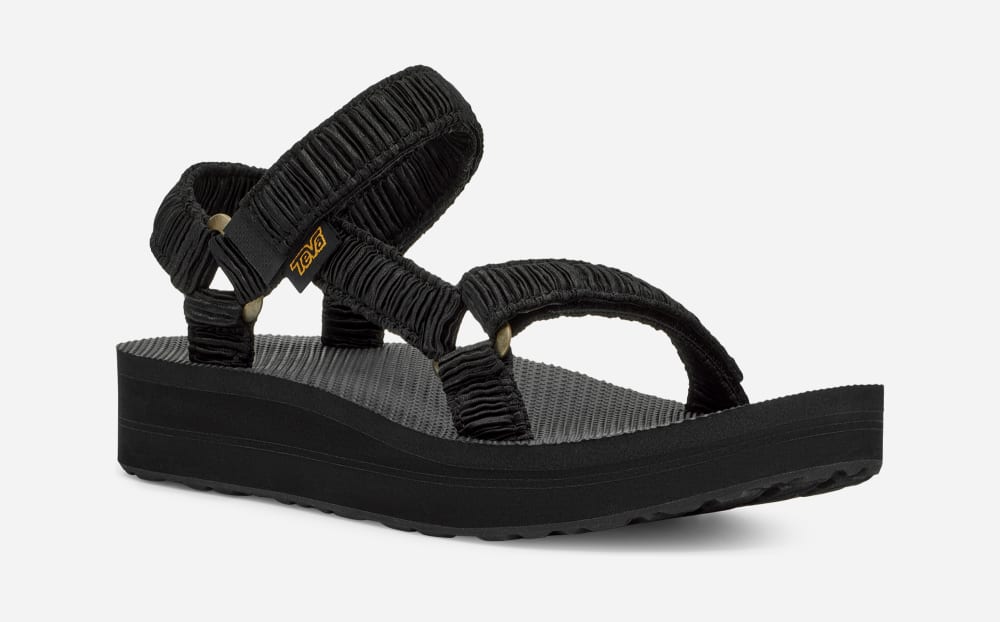 Black Teva Midform Universal Satinya Women's Sandals | Ireland-1879