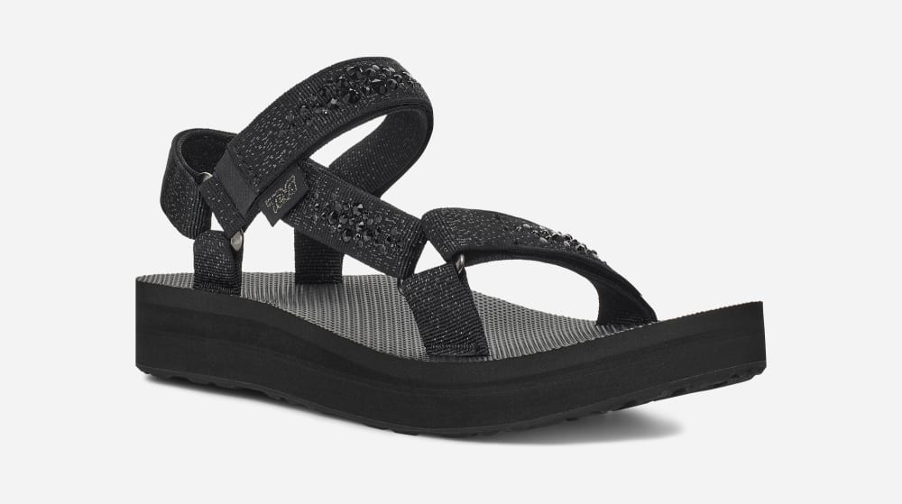 Black Teva Midform Universal Women's Sandals | Ireland-9143