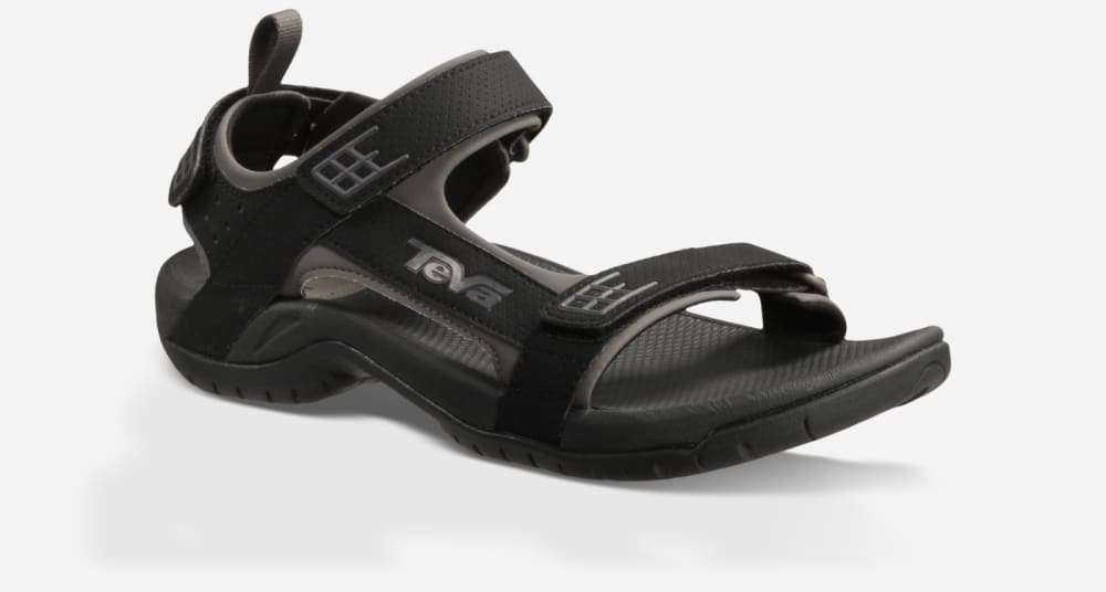 Black Teva Minam Men's Hiking Sandals | Ireland-3476