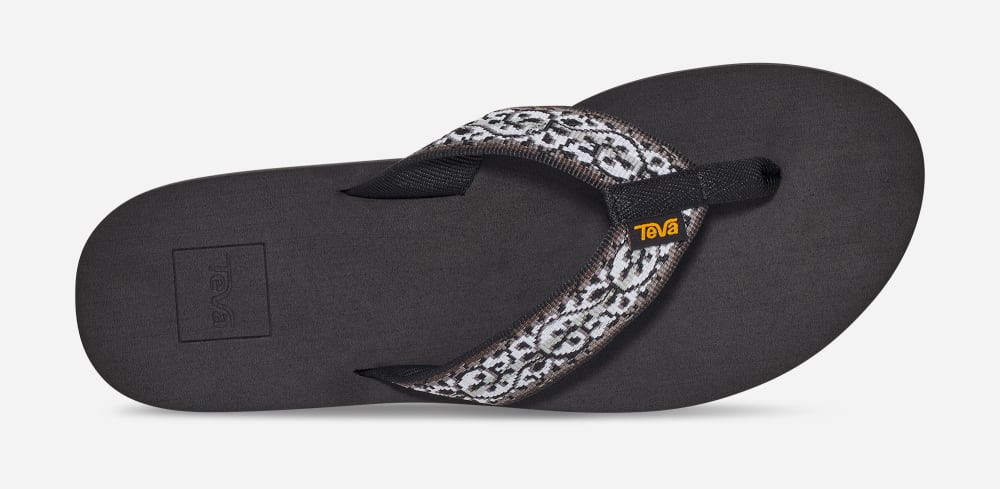 Black Teva Mush II Women's Flip Flops | Ireland-0918