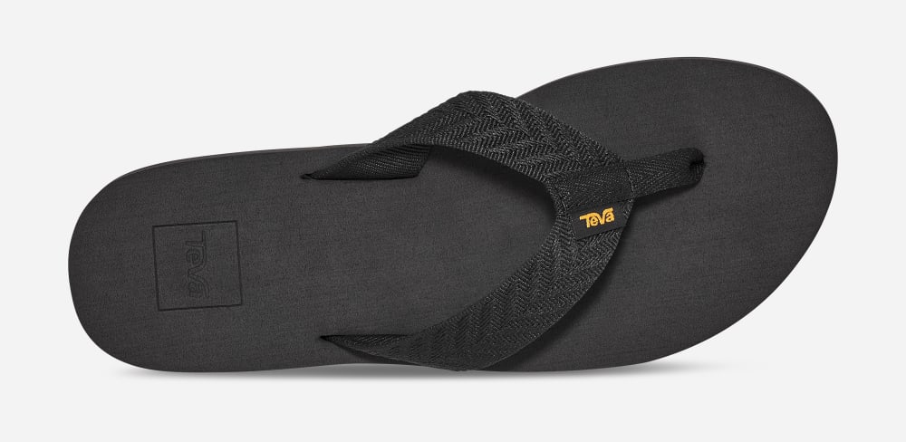 Black Teva Mush II Women's Flip Flops | Ireland-6478