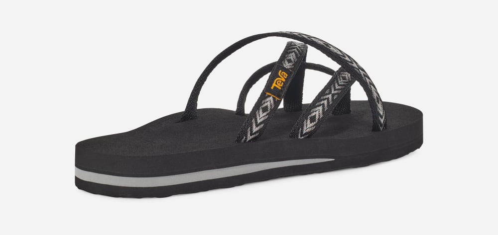 Black Teva Olowahu Women's Flip Flops | Ireland-1243