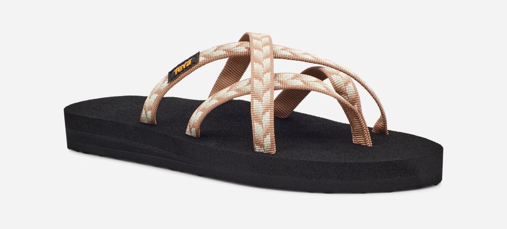 Black Teva Olowahu Women's Flip Flops | Ireland-5608