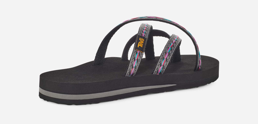 Black Teva Olowahu Women's Flip Flops | Ireland-7653