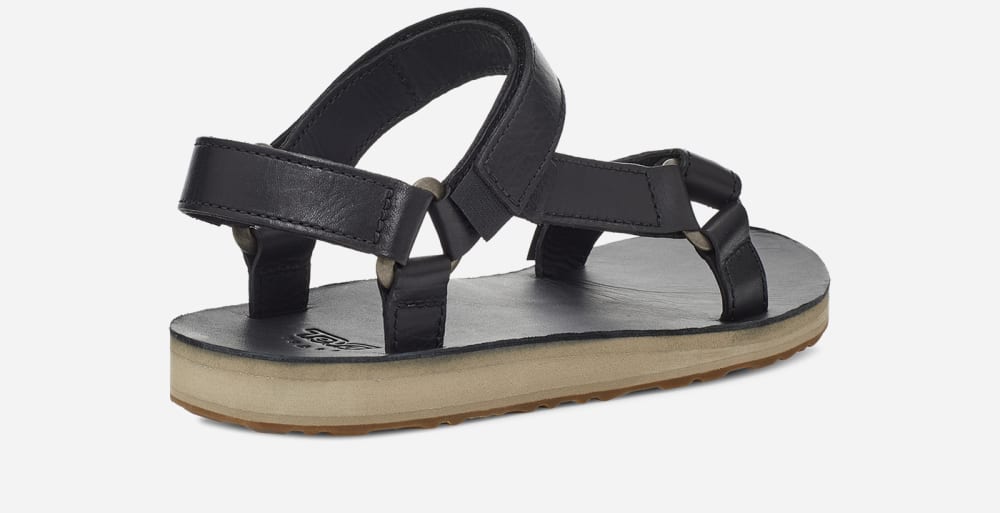 Black Teva Original Universal Leather Women's Sandals | Ireland-1264