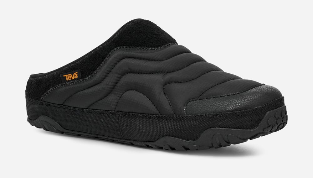 Black Teva ReEMBER TERRAIN Men's Slip Ons | Ireland-9586