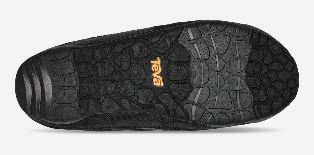 Black Teva ReEMBER TERRAIN Men's Slip Ons | Ireland-9586