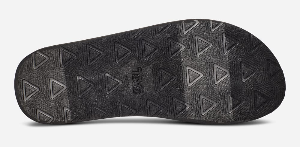 Black Teva Reflip Men's Flip Flops | Ireland-2153