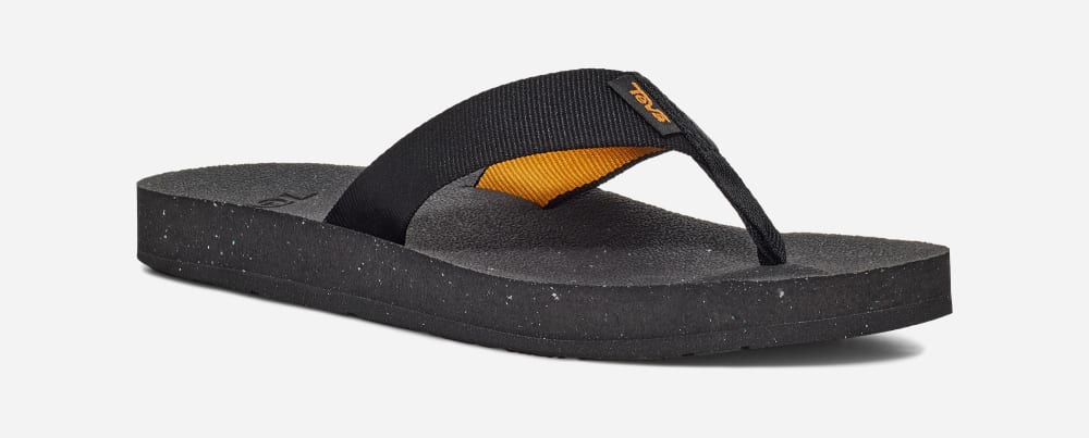 Black Teva Reflip Women's Flip Flops | Ireland-5864