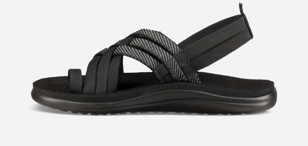 Black Teva Voya Strappy Women's Sandals | Ireland-6087