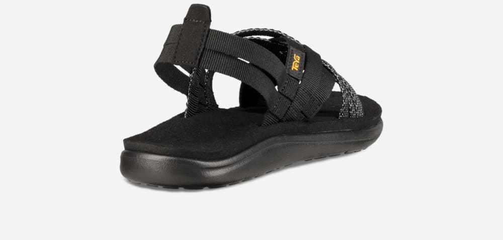 Black Teva Voya Strappy Women's Sandals | Ireland-6087