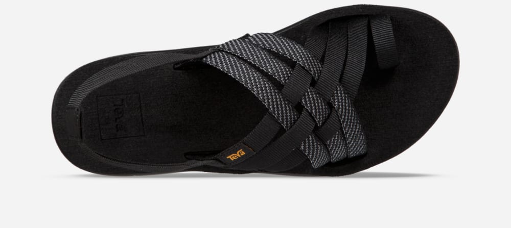 Black Teva Voya Strappy Women's Sandals | Ireland-6087