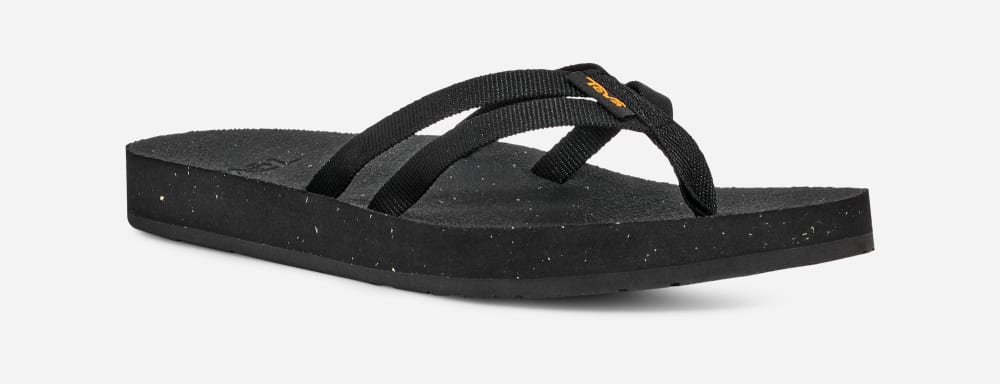 Black Teva W Reflip Strappy Women's Flip Flops | Ireland-6439