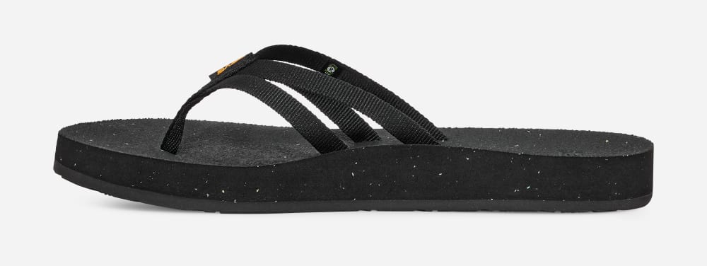 Black Teva W Reflip Strappy Women's Flip Flops | Ireland-6439