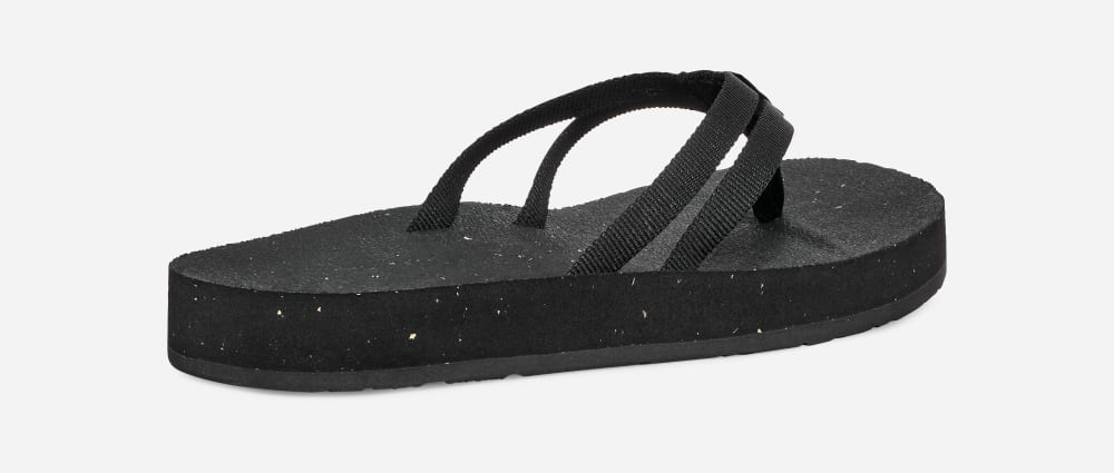 Black Teva W Reflip Strappy Women's Flip Flops | Ireland-6439