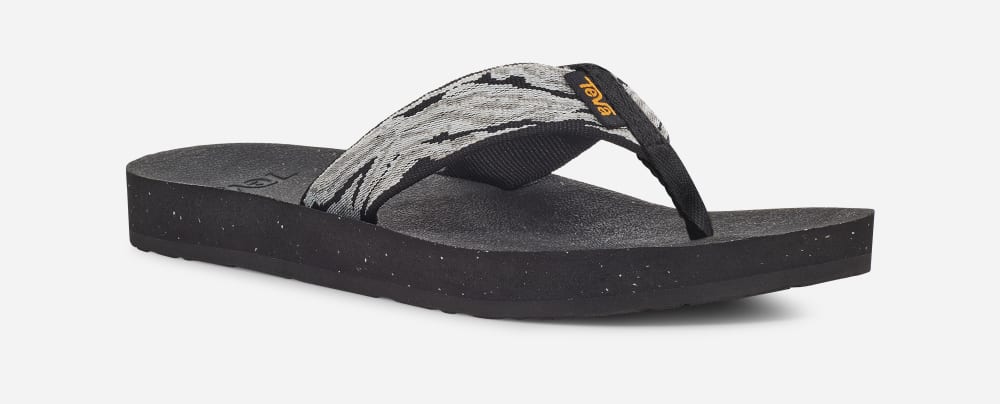 Black / White Teva Reflip Women's Flip Flops | Ireland-2108