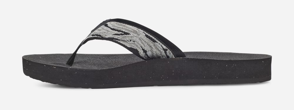 Black / White Teva Reflip Women's Flip Flops | Ireland-2108