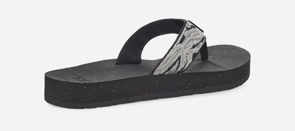 Black / White Teva Reflip Women's Flip Flops | Ireland-2108