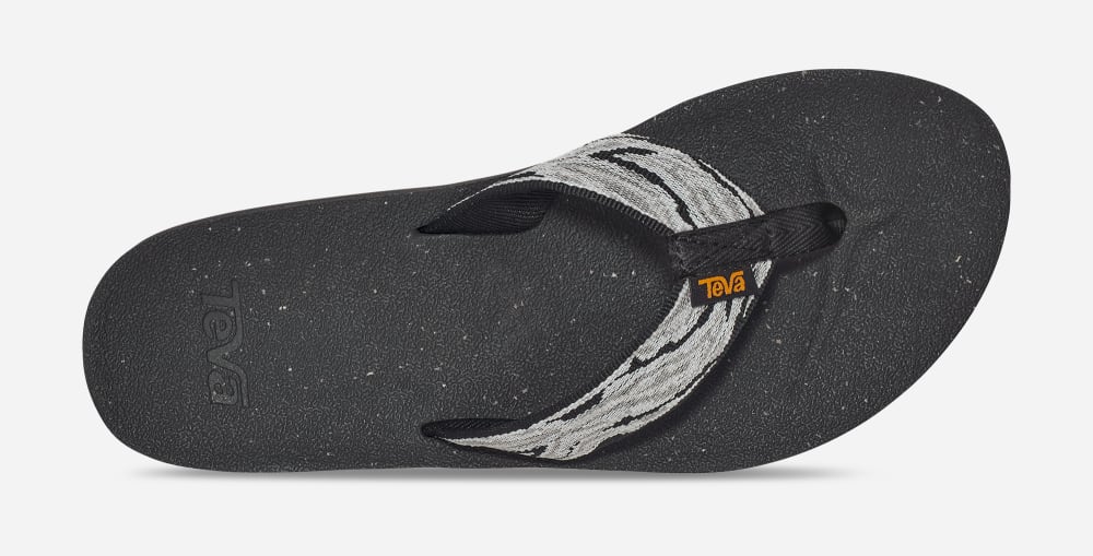 Black / White Teva Reflip Women's Flip Flops | Ireland-2108