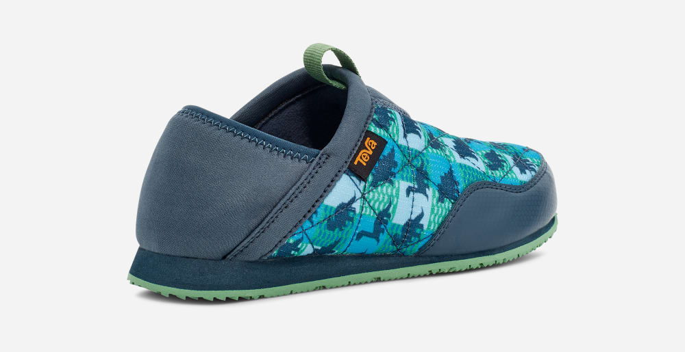 Blue Teva ReEMBER DINOSTER INFANT Kids' Slip Ons | Ireland-9625