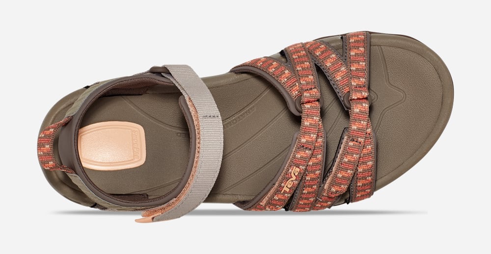 Brown / Orange Teva Tirra Women's Hiking Sandals | Ireland-1549