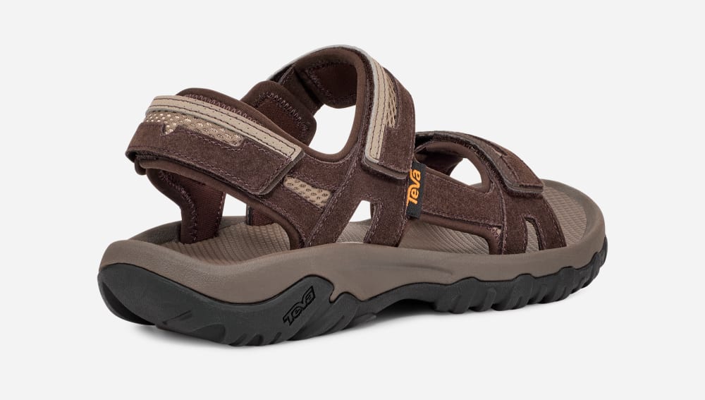 Brown Teva Hudson Men's Sandals | Ireland-0237