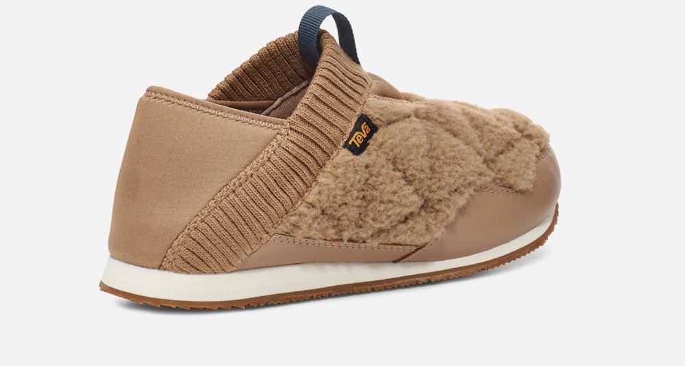 Brown Teva ReEMBER FLEECE Men's Slip Ons | Ireland-5980