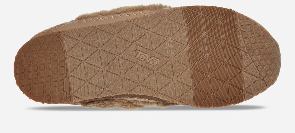 Brown Teva ReEMBER FLEECE Men's Slip Ons | Ireland-5980