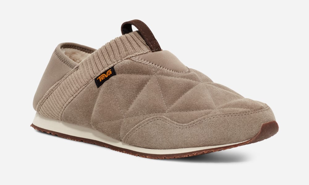 Brown Teva ReEMBER PLUSHED Men's Slip Ons | Ireland-8156