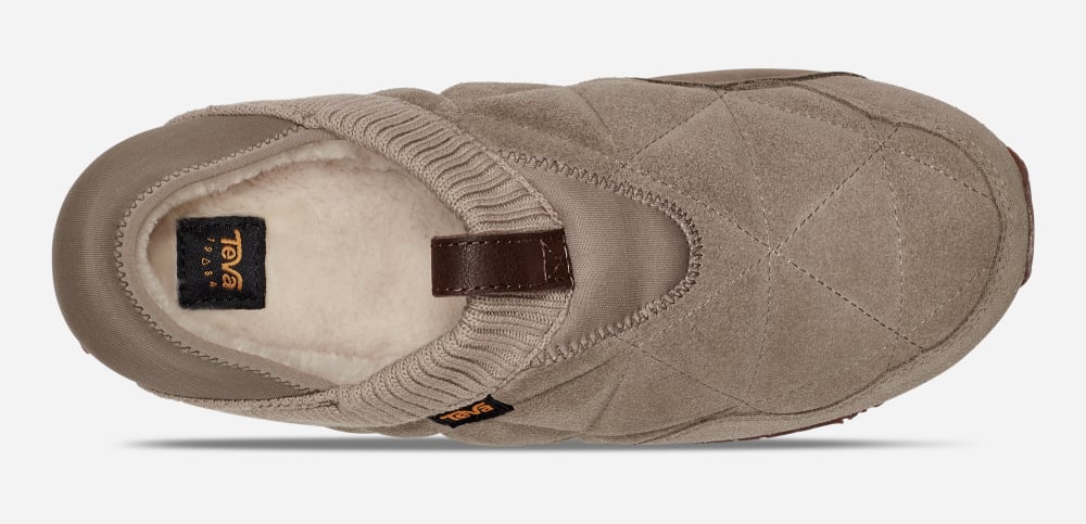 Brown Teva ReEMBER PLUSHED Men's Slip Ons | Ireland-8156