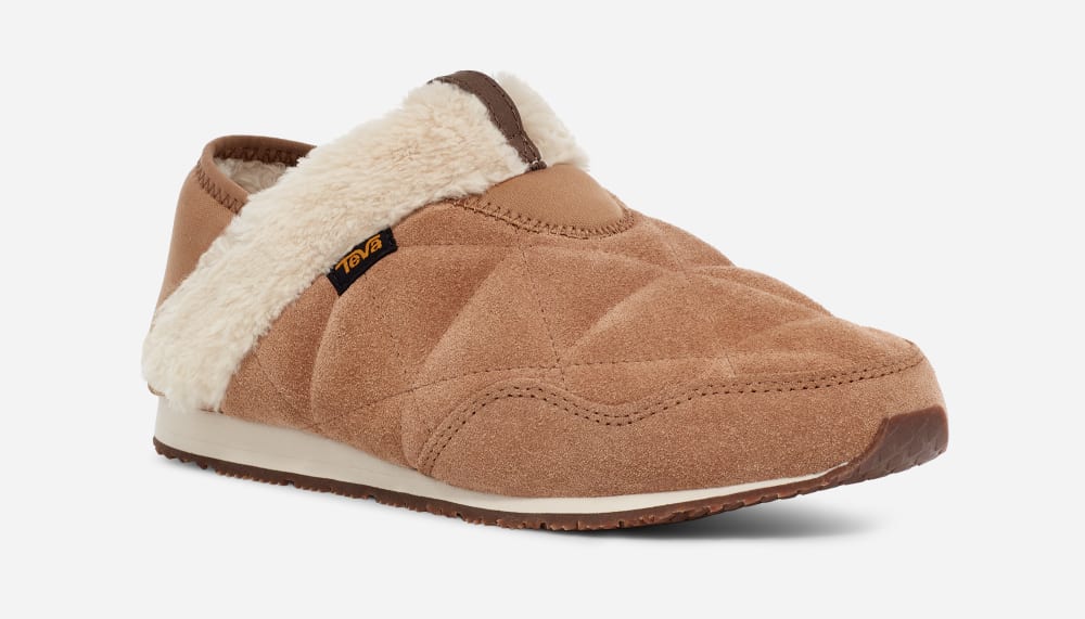 Brown Teva ReEMBER PLUSHED Women's Slip Ons | Ireland-4908