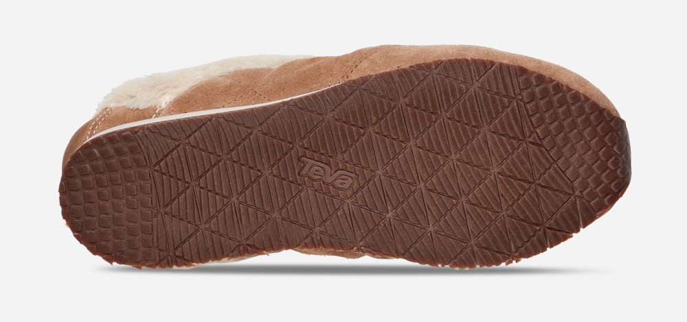 Brown Teva ReEMBER PLUSHED Women's Slip Ons | Ireland-4908