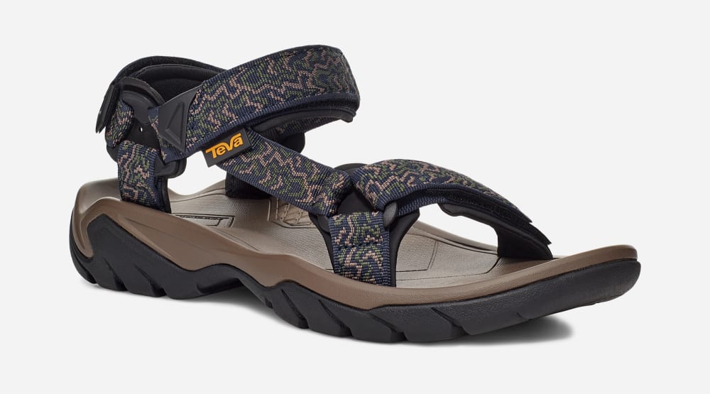 Brown Teva Terra Fi 5 Universal Men's Hiking Sandals | Ireland-7105