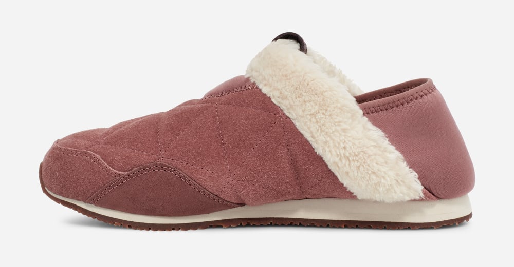 Burgundy Teva ReEMBER PLUSHED Women's Slip Ons | Ireland-8625