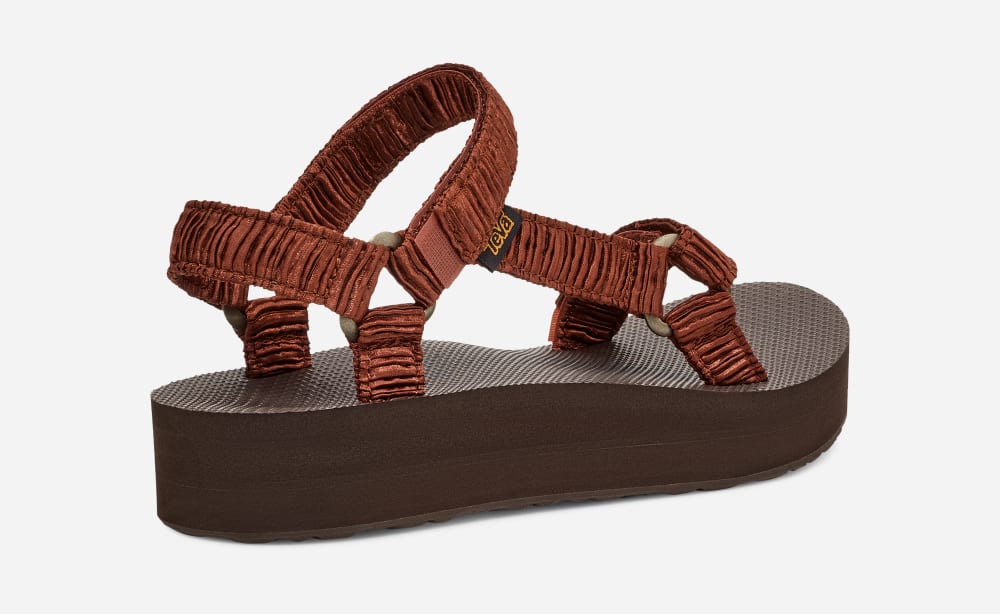 Chocolate Teva Midform Universal Satinya Women's Sandals | Ireland-9567